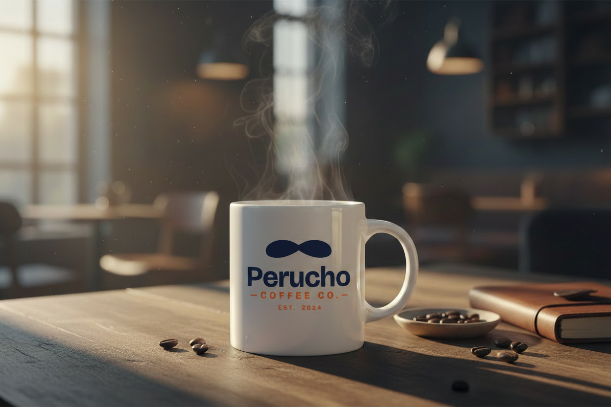 Hero Perucho Coffee Co. - Taza Blanca